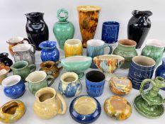 LARGE GROUP OF EWENNY POTTERY approx 40 items total