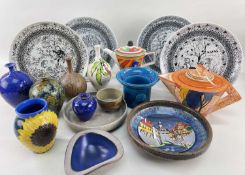ASSORTED CERAMICS including four Bjorn Wiinblad 'The Season' plates, Michael Andersen & Sons