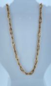 9CT GOLD MULTI LINK NECKLACE, 51cms long, 15.6gms Provenance: private collection Bridgend County
