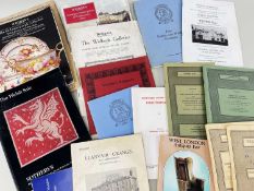 VARIOUS AUCTION & DEALER CATALOGUES mostly in Wales, with sections of Welsh ceramics, earliest 1949,