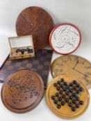 ASSORTED VICTORIAN PALOUR GAMES; including, Fox & Geese, Snake & ladders, Twenty-to-one, double