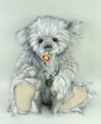 CHARLIE BEAR - 'Dora' CB 124798B white with grey highlights, ribbon and bell, tags, 50cm h