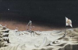 AFTER SIR JAMES CLARK ROSS watercolour - entitled 'Felix Harbour from Captain Rofs' Voyage',