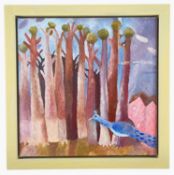 LAURENCE OWEN (British, b. 1984) oil on canvas - 'A Pink House', entitled verso on Boundary