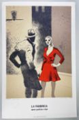 R B KITAJ (American, 1932-2007) screen print - entitled 'La Fabbrica', signed and with dedication
