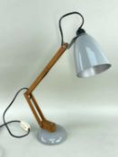 TERENCE CONRAN FOR HABITAT: 'MAC LAMP' No. 8, c.1960-70, with jointed wood stem and grey painted