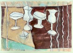 CECILY SASH (South African, 1925-2019) pastel on paper - Still Life With Goblets, signed and dated