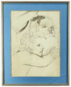 MANNER OF ROBIN GUTHRIE, pencil sketch - children in an embrace, unsigned, 40 x 30cmsComments: