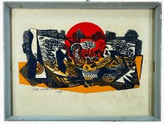 20TH CENTURY SCHOOL, screenprint - entitled 'Flora Within Walls', dated 1967, signed with