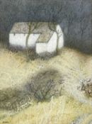 DAPHNE HURN (British Contemporary) watercolour - 'White Barn', entitled verso on Watercolour Society