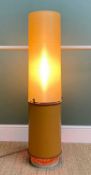 BELLING & CO. LTD. 'APOLLO' FLOOR LAMP & HEATER, c. 1970s, cylindrical spun fibreglass shade on