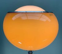 FRANCO BRESCIANNI FOR HARVEY GUZZINI: 'BUD-GRANDE' STANDARD LAMP, with butterscotch acrylic shade