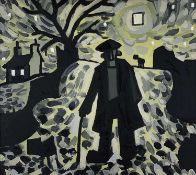 ‡ KARL DAVIES oil on board - entitled verso on Albany Gallery label 'Old Farmer', signed and dated