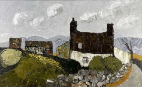 ‡ GWILYM PRICHARD oil on board - entitled verso 'Cottage - Llanddona', signedDimensions: 60 x