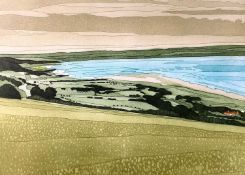 ‡ JOHN BRUNSDON limited edition (72/125) etching and aquatint - titled margin bottom left 'Red Wharf