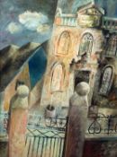 ‡ CLIVE HICKS-JENKINS acrylic on panel - entitled verso 'Welsh Congregational Chapel 2004', signed