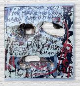 ‡ NEALE HOWELLS polystyrene, wood and oil paints - titled 'Baby Andre'Dimensions: 71 x 69cms incl.