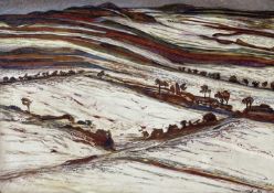 ‡ ALAN SALISBURY tempera on board - entitled verso 'Near Llangynidr', signed with initials and dated