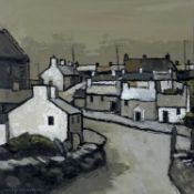 ‡ WILF ROBERTS oil on board - entitled verso on Attic Gallery label 'The Bridge, Aberffraw (Y