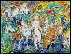 ‡ ROBERT MACDONALD watercolour - titled top right 'Llyn-y-Fan Fach', signed and dated