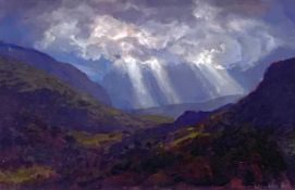 ‡ DAVID WOODFORD oil on card - entitled verso 'Rays', signed and dated 1997Dimensions: 10 x