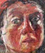 ‡ SHANI RHYS JAMES MBE oil on gesso - entitled verso on Martin Tinney Gallery label 'Mother's Head