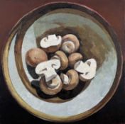 BRYN RICHARDS oil on canvas - still-life of mushrooms from the artist's 'Bowl Series'Dimensions: