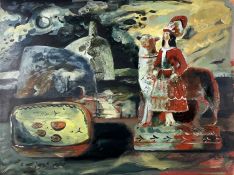 ‡ CLIVE HICKS-JENKINS acrylic on paper - entitled verso 'The Welsh Shepherdess', signed and dated