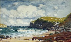 JOHN McDOUGAL watercolour - entitled verso 'Trearddur Bay, Near Holyhead', signed and dated