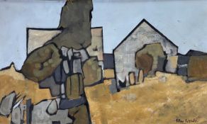 ‡ ARTHUR PRITCHARD oil on board - Anglesey cottages, signed Dimensions: 34 x 56cmsProvenance:private