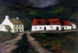 ‡ WENDY LLOYD acrylic - entitled verso 'Welsh Hill Farm 2', signed with initials and dated
