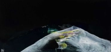 ‡ DEWI TUDUR mixed media - entitled verso on Martin Tinney Gallery label 'Cawod o Eira / Snow