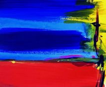 ‡ PRUDENCE WALTERS acrylic - abstract, entitled verso 'Blue Sky I', signed and dated 2003Dimensions: