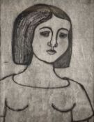 ARTHUR CHARLTON etching - head and shoulders portrait of a young girl, signed on mount, circa