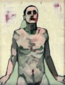 ‡ CARL CHAPPLE oil on panel - figure, entitled 'Alfredo 3', signed verso to labelDimensions: 22 x