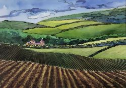 ‡ STAN ROSENTHAL limited edition (96/450) print - entitled verso 'Coedmor From Rhossili', signed,