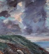 ‡ WARREN S HEATON oil on panel - entitled verso 'Freshwater East', signedDimensions: 31 x