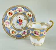 RARE NANTGARW PORCELAIN CABINET CUP & STAND circa 1818-1820 the cup having an exaggerated flared