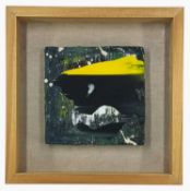 ‡ ELFYN LEWIS oil on canvas - abstract with yellow streakDimensions: 21 x 20cmsProvenance:private