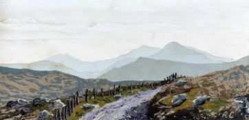 ‡ RAY CADWELL oil on canvas - The Moelwyns from Ynys, signed with initialsDimensions: 30 x