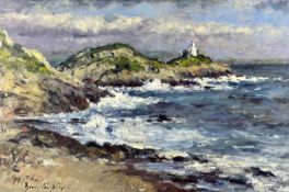 DAVID GRIFFITHS MBE oil on canvas - entitled verso 'Bracelet Bay, Mumbles', signedDimensions: 50 x
