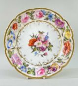 NANTGARW PORCELAIN CRUCIFORM DISH circa 1815-1817, of circular form, the border with a continuous
