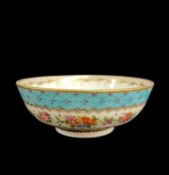 NANTGARW PORCELAIN TEA BOWL circa 1817-1820, of circular footed form, the exterior finely