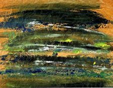 ‡ PRUDENCE WALTERS mixed media - entitled verso 'Laugharne Sunrise', signed Dimensions: 38 x