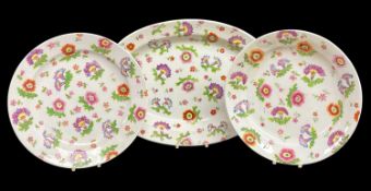 THREE SWANSEA TABLEWARES in the Marino Ballroom pattern, comprising oval dish and two circular,