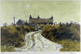 ‡ SIR KYFFIN WILLIAMS RA limited edition (39/150) print - Anglesey farmstead, entitled 'Penrhyn Du',