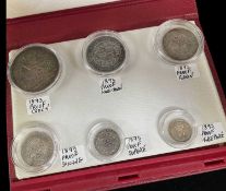 VICTORIAN 1893 SIX COIN BELIEVED PROOF SET, Veiled bust, comprising Crown, Half Crown, Florin,