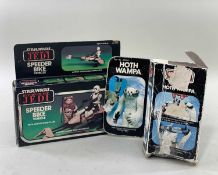 TWO VINTAGE STAR WARS ACTION FIGURE & PLAY SET, comprising Speeder Bike Vehicle no. 70500, Hoth