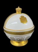 MINTON LIMITED EDITION (554/600) COMMEMORATIVE CORONATION ORB, the coronation of Queen Elizabeth