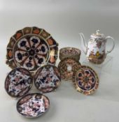 ROYAL CROWN DERBY IMARI PATTERNED SHALLOW BOWL, 23cms diameter, together with a collection of